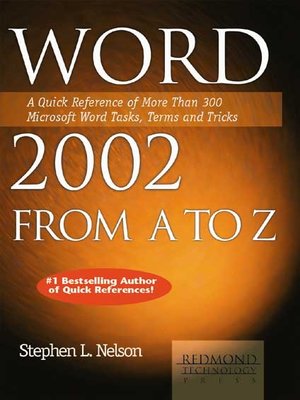 cover image of Word 2002 from A to Z